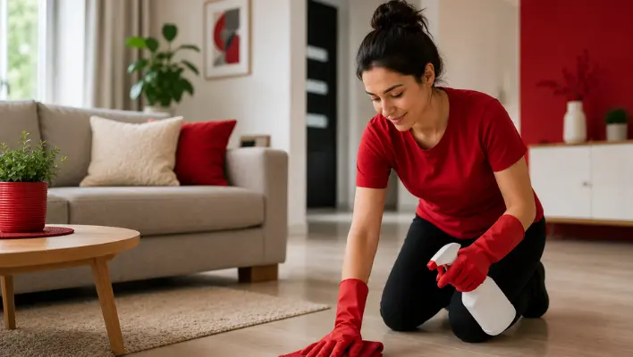 Cleaning hardwood flooring for a polished and streak free finish