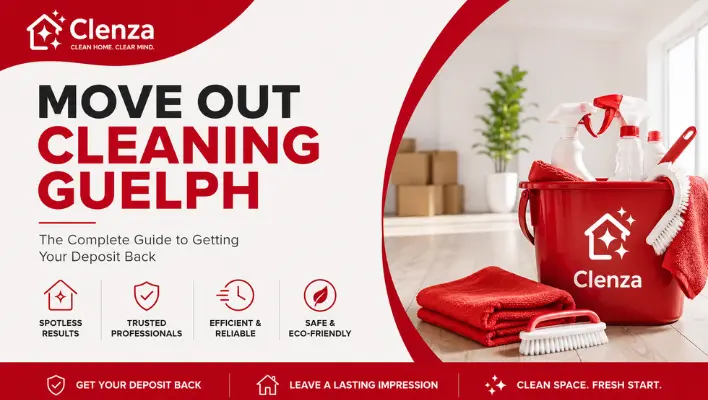 Complete move out cleaning checklist for tenants before leaving a rental property in Guelph
