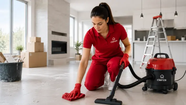 Removing construction debris paint residue and dust from a renovated property in Guelph