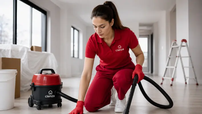 Post construction cleaning team preparing a newly built home for move in in Guelph