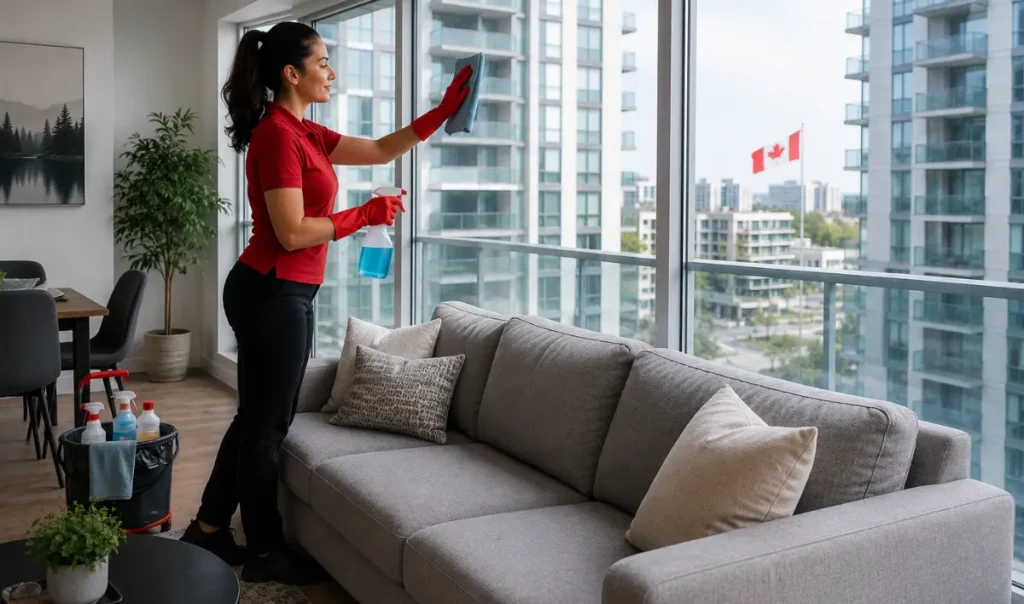 Modern Guelph condo interior showing how apartment cleaning differs from a traditional house