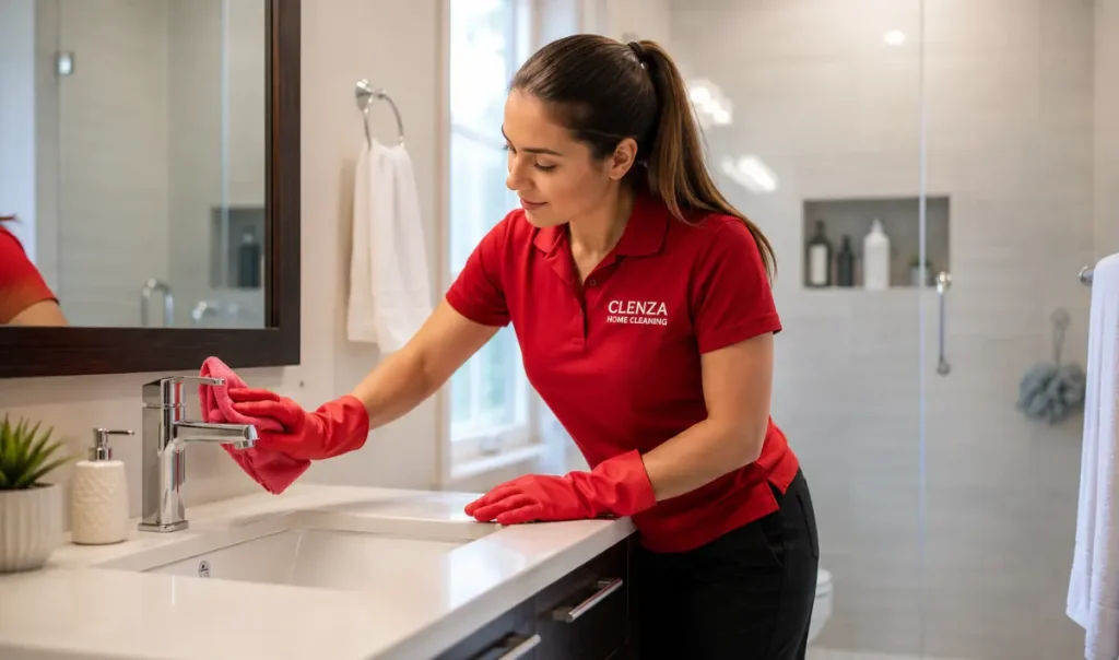 One time home cleaning service in Guelph with a professional cleaner preparing a home for guests and special occasions
